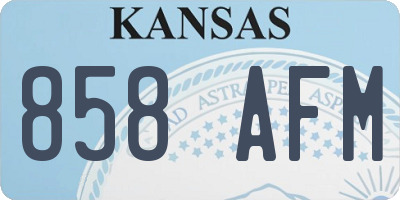 KS license plate 858AFM