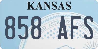 KS license plate 858AFS