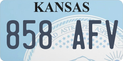 KS license plate 858AFV