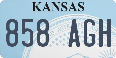 KS license plate 858AGH