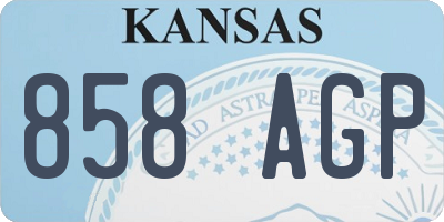 KS license plate 858AGP