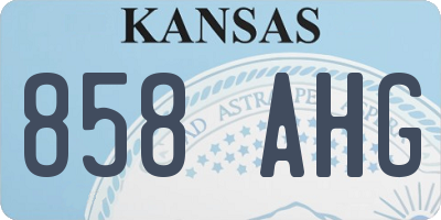 KS license plate 858AHG