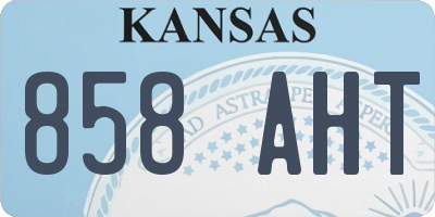 KS license plate 858AHT