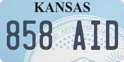 KS license plate 858AID