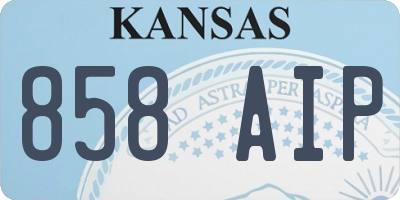 KS license plate 858AIP