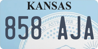 KS license plate 858AJA