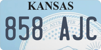 KS license plate 858AJC