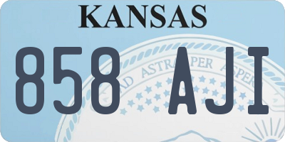 KS license plate 858AJI