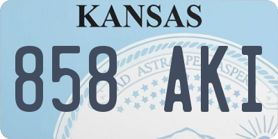 KS license plate 858AKI
