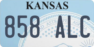 KS license plate 858ALC