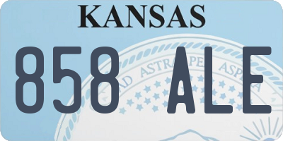 KS license plate 858ALE