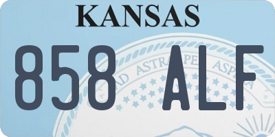 KS license plate 858ALF