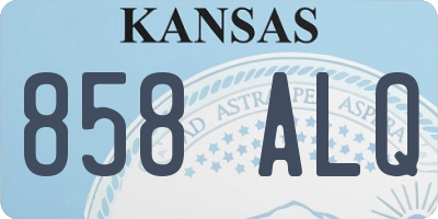 KS license plate 858ALQ
