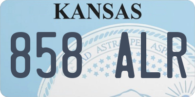 KS license plate 858ALR