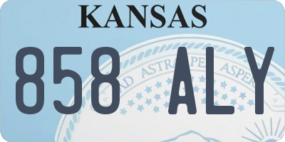 KS license plate 858ALY