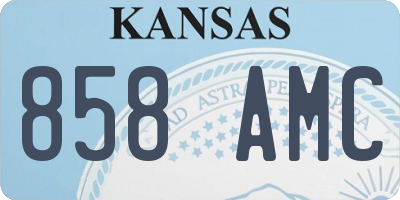 KS license plate 858AMC