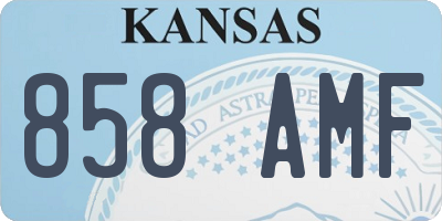 KS license plate 858AMF