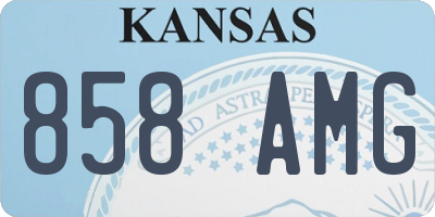 KS license plate 858AMG