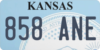 KS license plate 858ANE