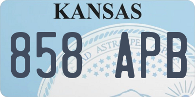KS license plate 858APB