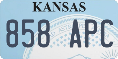 KS license plate 858APC