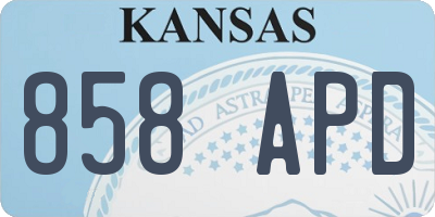 KS license plate 858APD
