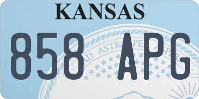 KS license plate 858APG
