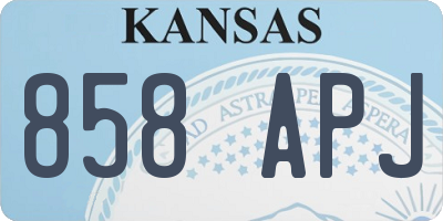 KS license plate 858APJ