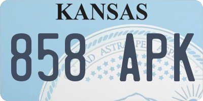 KS license plate 858APK