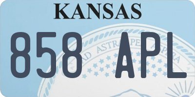 KS license plate 858APL