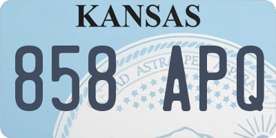 KS license plate 858APQ