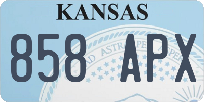 KS license plate 858APX
