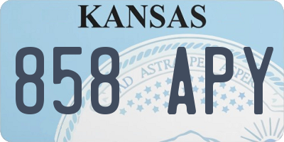 KS license plate 858APY