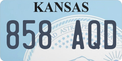 KS license plate 858AQD