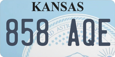 KS license plate 858AQE