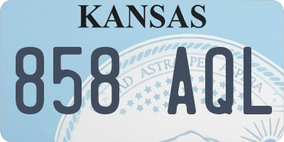 KS license plate 858AQL