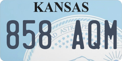 KS license plate 858AQM