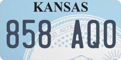 KS license plate 858AQO