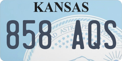 KS license plate 858AQS
