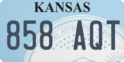 KS license plate 858AQT