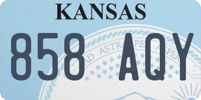 KS license plate 858AQY