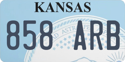KS license plate 858ARB
