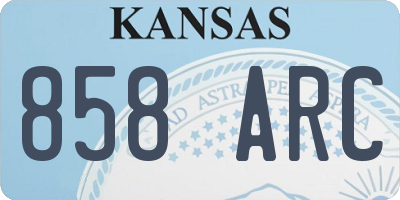 KS license plate 858ARC