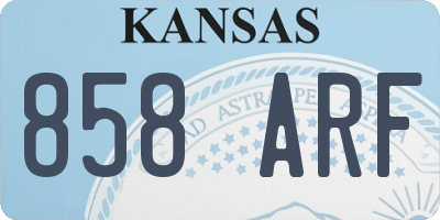 KS license plate 858ARF