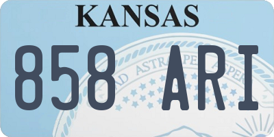 KS license plate 858ARI