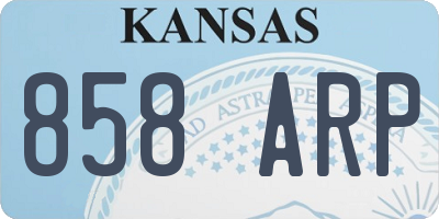 KS license plate 858ARP