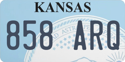 KS license plate 858ARQ