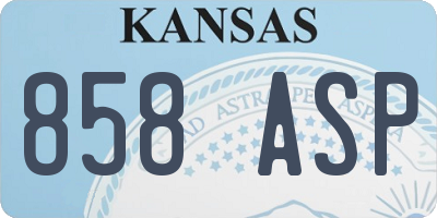 KS license plate 858ASP