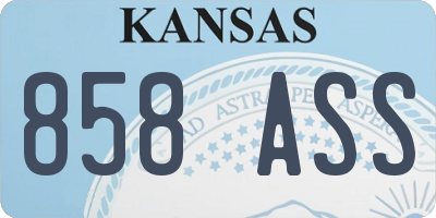 KS license plate 858ASS