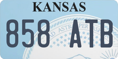 KS license plate 858ATB
